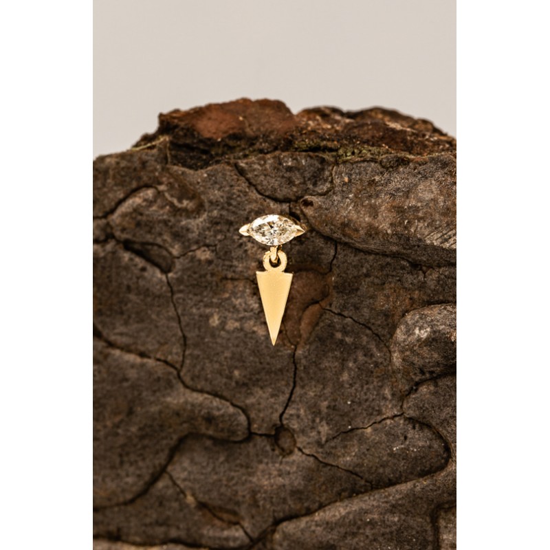 Greta Single Spike Marquise Diamond Earrings | Marquise Collection   